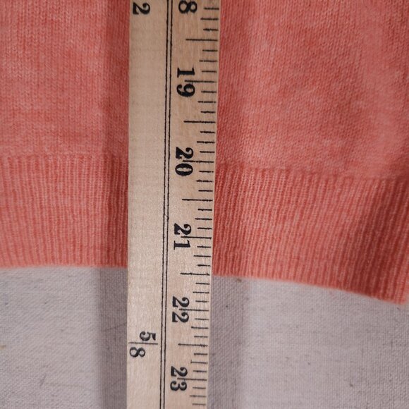Pilcro 100% Cashmere Coral Salmon Sweater Womens XS Long Sleeve Soft Luxury - Picture 5 of 14